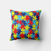 自閉症意識パズルby Shirley Taylor クッション (裏面)