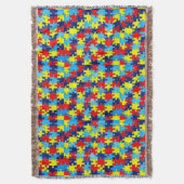 自閉症意識パズルby Shirley Taylor スローブランケット (正面縦)