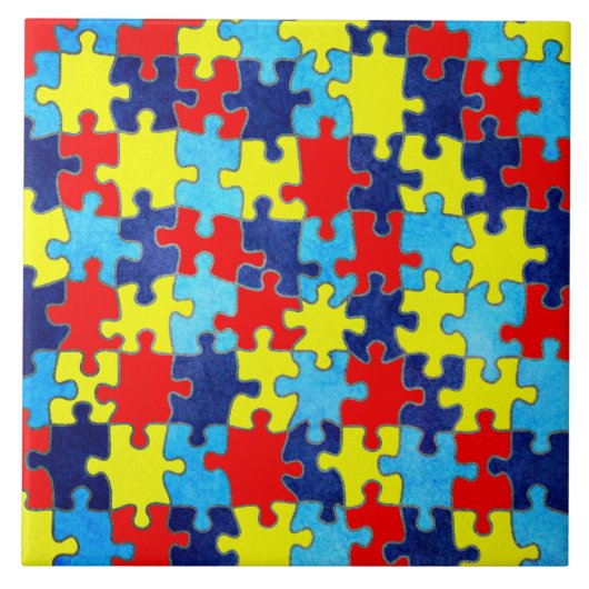 自閉症意識パズルby Shirley Taylor タイル (正面)