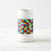 自閉症意識パズルby Shirley Taylor ビールジョッキ (中央)