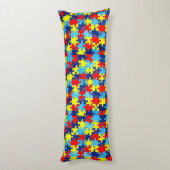 自閉症意識パズルby Shirley Taylor ボディピロー (裏面 (縦))