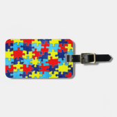 自閉症意識パズルby Shirley Taylor ラゲッジタグ (正面横)