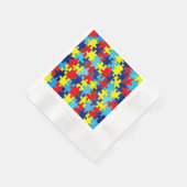 自閉症意識パズルby Shirley Taylor 縁ありカクテルナプキン (角)