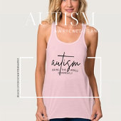 自閉症意識フローレーサーバックタンクトップ タンクトップ