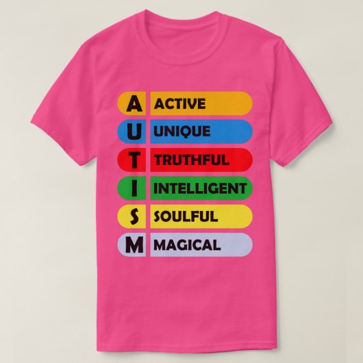 自閉症意識ブラザー叔母パパママ先生ファミー Tシャツ (デザイン正面)