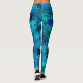 自閉症意識ブルーパズルコラージュ レギンス (裏面)