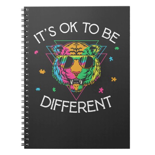 自閉症意識ボーイズ女子タイガー自閉症の子供 ノートブック (正面)