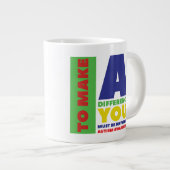 自閉症意識マグカップ ジャンボコーヒーマグカップ (正面右)
