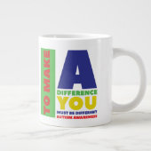 自閉症意識マグカップ ジャンボコーヒーマグカップ (右)