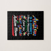 自閉症意識ママパズルピース自閉症 ジグソーパズル (横)