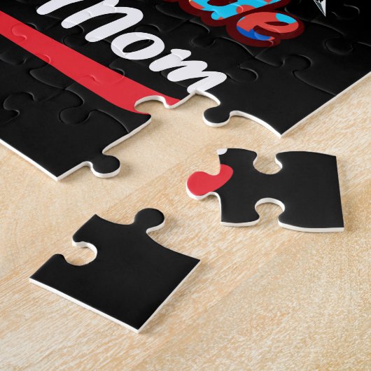 自閉症意識ママパズルピース自閉症 ジグソーパズル (側面)
