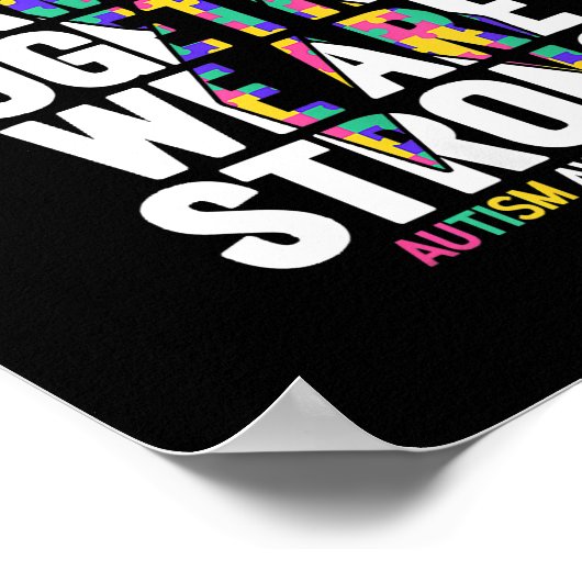 自閉症意識ママパパ家族自閉症意識 ポスター (角)