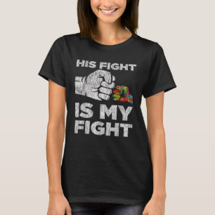 自閉症意識ママパパ彼の戦いは私のFi Tシャツ