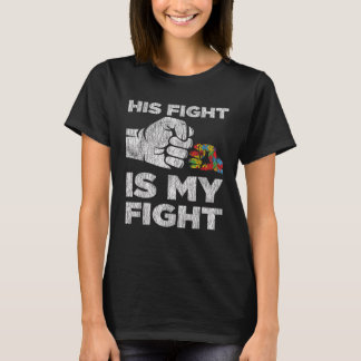 自閉症意識ママパパ彼の戦いは私のFi Tシャツ