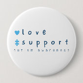 自閉症意識ラブサポートボタン 缶バッジ (正面)
