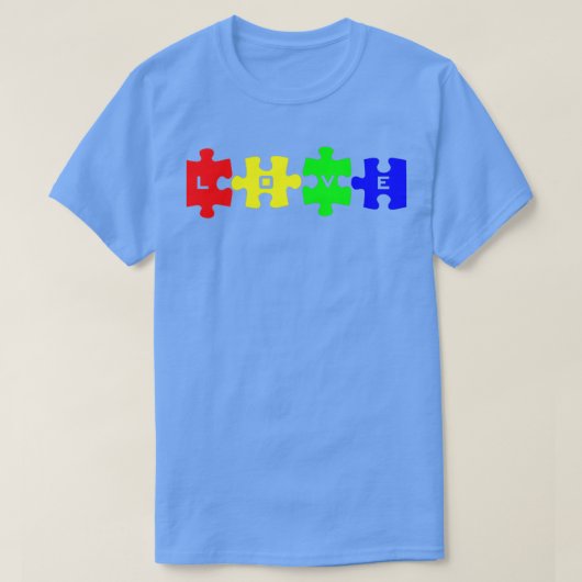 自閉症意識ラブパズル作品 Tシャツ (デザイン正面)