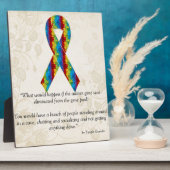 自閉症意識リボンデザイン2 フォトプラーク (側面)