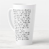 自閉症意識リボンラテマグカップ カフェラテマグ (左アングル)