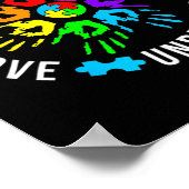 自閉症意識先生教えパズル受入れ ポスター (角)