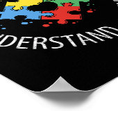 自閉症意識先生教え受け入れ理解L ポスター (角)