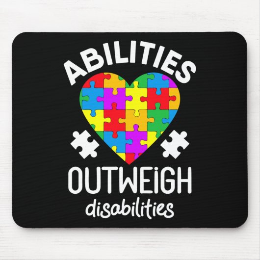 自閉症意識先生能力が障害を上回る マウスパッド (正面)