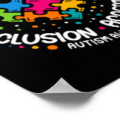 自閉症意識女性男性が愛を尊重Aサポート ポスター (角)