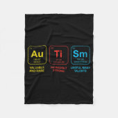 自閉症意識女性男性子供の要素の定期的 フリースブランケット (正面)