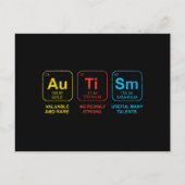 自閉症意識女性男性子供の要素の定期的 ポストカード (正面)