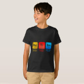 自閉症意識女性男性子供の要素の定期的 Tシャツ (正面フル)