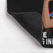 自閉症意識強い母アフロ母ブラックウォーム マウスパッド (コーナー)