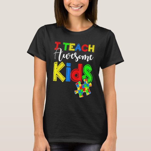 自閉症意識特殊Ed先生S Tシャツ (正面)