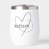 自閉症意識絶縁ステンレスワインタンブラー (正面)