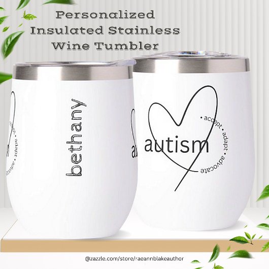自閉症意識絶縁ステンレスワインタンブラー