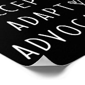 自閉症意識自閉症が適応提唱者を受け入れる ポスター (角)