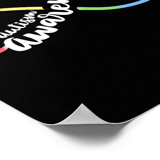 自閉症意識自閉症受容虹インフィン ポスター (角)