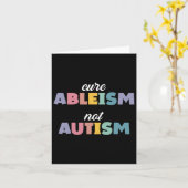 自閉症意識自閉症支援Cure Ableism Not A カード (黄色い花)