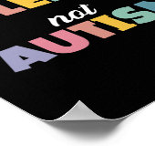 自閉症意識自閉症支援Cure Ableism Not A ポスター (角)