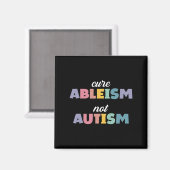 自閉症意識自閉症支援Cure Ableism Not A マグネット (正面/裏面)