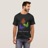 自閉症意識蝶なしパズル作品 Tシャツ (正面フル)