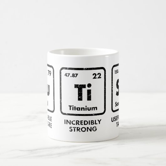 自閉症意識要素周期表 コーヒーマグカップ (中央)