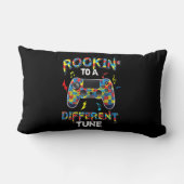 自閉症意識違うのゲーマーへの揺れ ランバークッション (裏面)