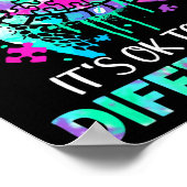 自閉症意識違うパズルPiでいい ポスター (角)