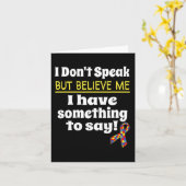 自閉症意識非言語認識度私は話さない カード (黄色い花)