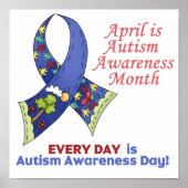 自閉症意識4月と毎日 ポスター (正面)