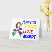 自閉症意識 カード (黄色い花)