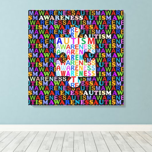 自閉症意識 キャンバスプリント (インサイチュ (ウッドフロア))