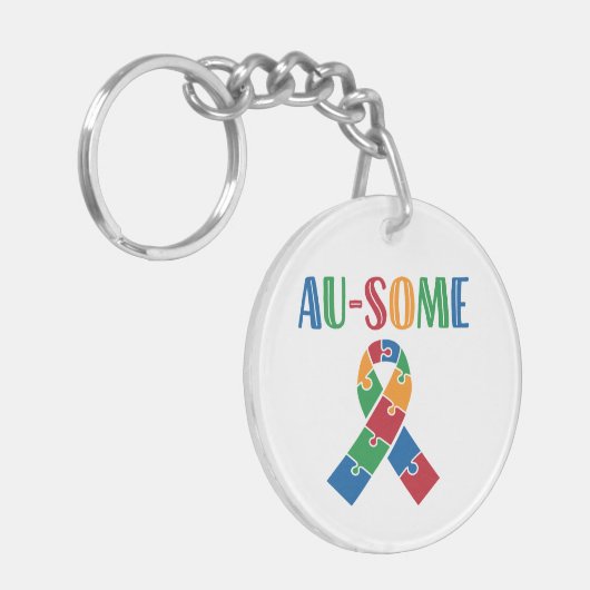 自閉症意識 キーホルダー (正面左)