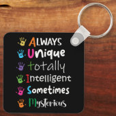 自閉症意識 キーホルダー (裏面)