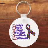 自閉症意識 キーホルダー (正面)