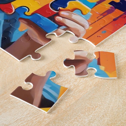自閉症意識 ジグソーパズル (側面)